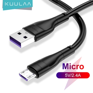 Kuulaa สาย  Micro USB ชาร์จโทรศัพท์มือถือ Android สําหรับ Samsung Oppo Xiaomi Redmi 7