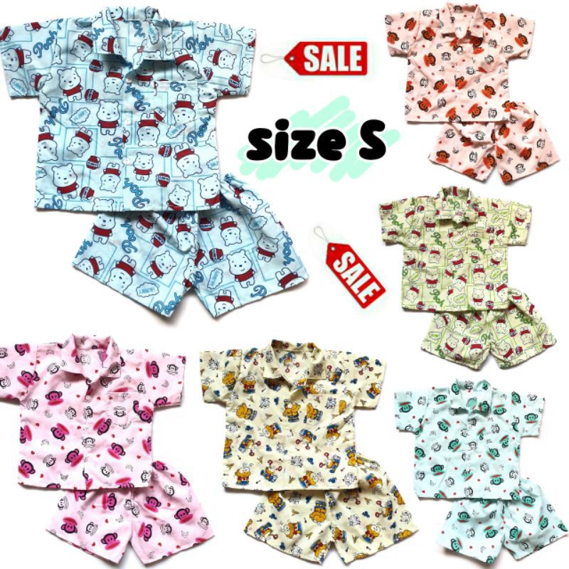 New ชุดนอนเด็ก ลายการ์ตูน น่ารักๆ size S