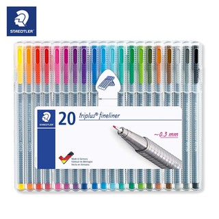 Staedtler ปากกาหมึกซึม สเต็ดเลอร์ triplus fineliner 0.3mm 20 สี