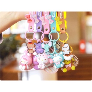 พวงกุญแจ Sanrio Characters ชุด Animal Wear ใส่ชุดสัตว์ สินค้าลิขสิทธิ์แท้