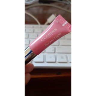 Clarins Instant Light Natural Lip Perfector สี #01 Rose Shimmer 5 ml (ขนาดทดลอง)