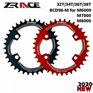 Zrace จานหน้าจักรยาน อะลูมิเนียมอัลลอย 32T 34T 36T 38T BCD96-M สําหรับ M8000 M7000 M6000 CNC MTB 15+ 96BCD-M