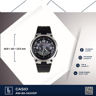 นาฬิกาข้อมือ Casio รุ่น AW-80-1A2VDF/หน้าดำ