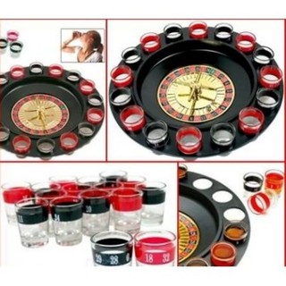 เกมส์รูเล็ตดริ้งค์ เกมส์ในวงปาร์ตี้ งานสังสรรค์ แก้ว 16 ใบ เล่นได้ 8 คน Drinking roulette set