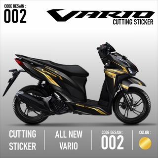 สติกเกอร์เลเซอร์โฮโลแกรม สีทอง อุปกรณ์เสริม สําหรับรถจักรยานยนต์ Honda Vario 150 &amp; 125-Motor Schotlite Mc02