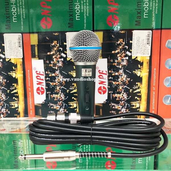 ไมโครโฟน NPE SM-58A พร้อมสายยาว 4.5 เมตร NPE SM-58 ไมค์ NPE SM58 เอ็นพีอี