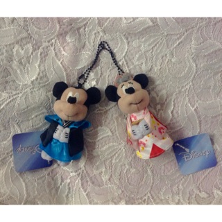 พวงกุญแจ Disney Mickey&amp;Minnie in Japanese costume