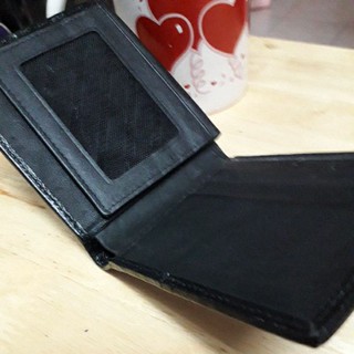 Super กระเป๋าหนังปลากระเบน stingray wallet gray