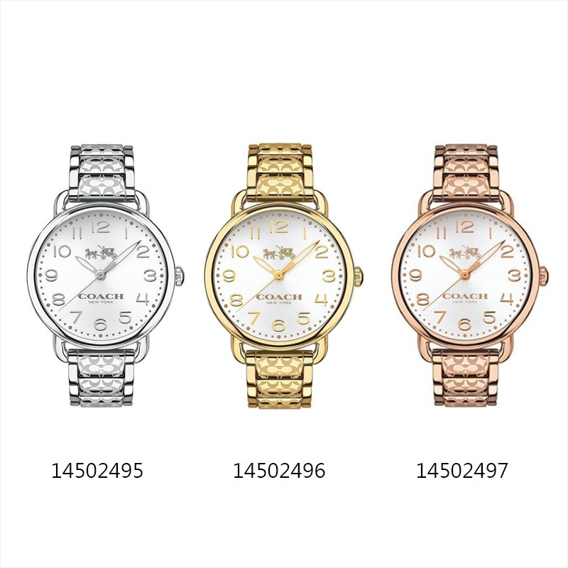Authentic Original Coach Women's Delancey Rose Gold tone Bracelet Watch 14502497 14502496 14502495 36mm