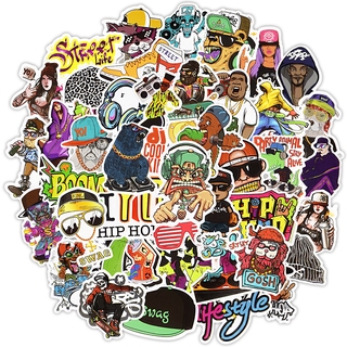 50 PCS Hip Hop Rock Sticker Graffiti Cool Stickers for Laptop Skateboard Luggage Car Decal Kids Toy Gifts for Rapper MC B-Boy DJ