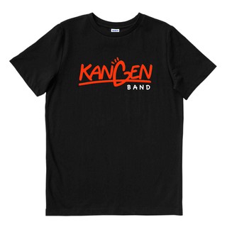 เสื้อยืดผ้าฝ้ายพิมพ์ลายแฟชั่น Kangen BAND - โลโก้สีดํา | เสื้อยืด พิมพ์ลายวงดนตรี | เพลงเมอร์ช | Unisex | เสื้อยืด พิมพ์