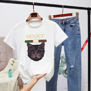 GUCOI-SHORTเสื้อยืดขายดีแขนสั้นคอกลมใส่ได้ทุกเพศทุกวัยราคาเบาๆ