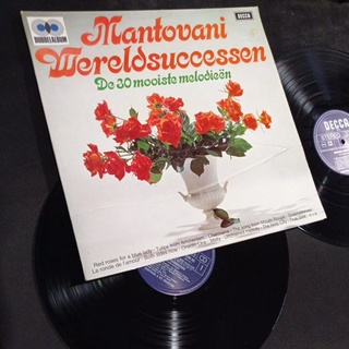 แผ่นเสียง 12 นิ้ว 2 l p 30เพลง Mantovani &amp; His Orchestra ทดลองฟังได้ครับ