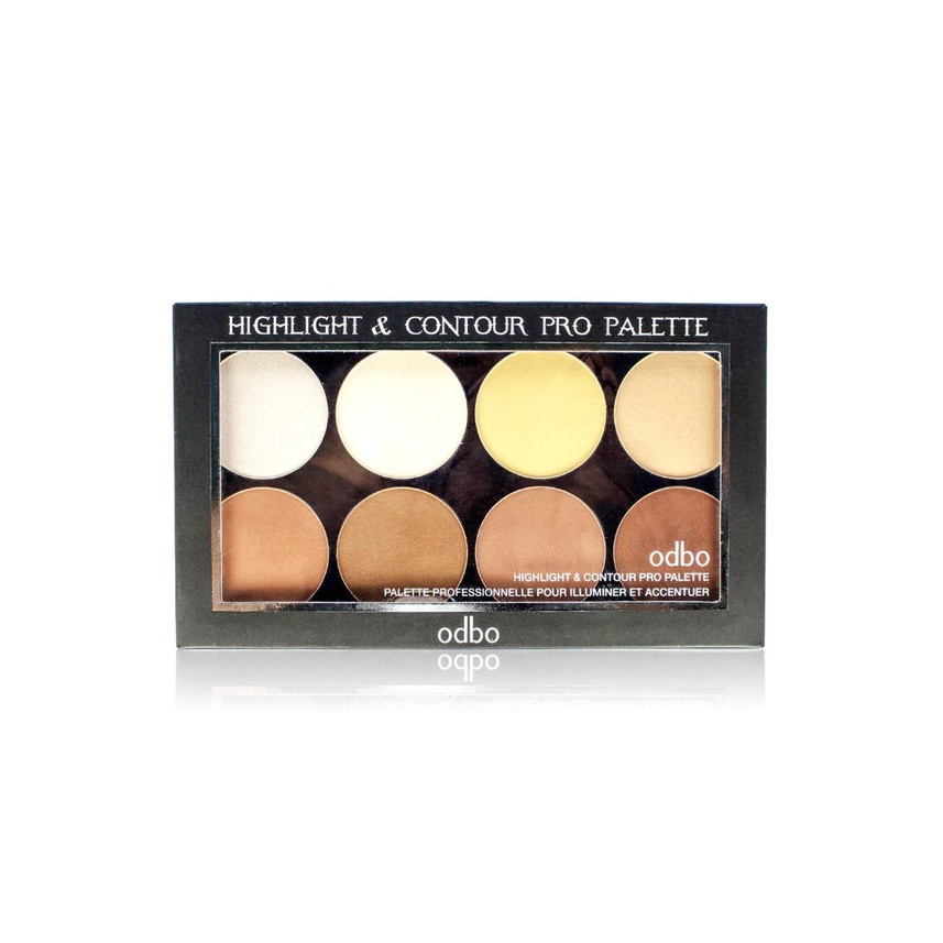 เนื้อฝุ่น odbo highlight & contour pro palette ไฮไลท์ คอนทัว เนื้อฝุ่น od138