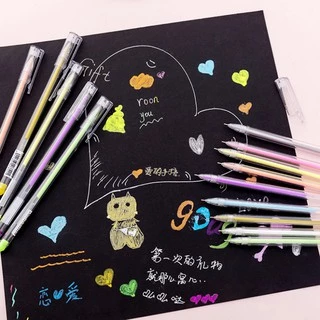 ปากกาเจลสีขาว 0 . 5 มม . 9 สี