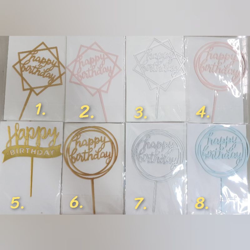 พร้อมส่งทันที *ป้ายตกแต่งเค้กสวยเงาวิ้งค์ ราคาถูก