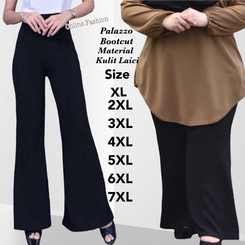 Muslimah Bootcut Kulit Laici Size XL-7XL - OF 8912