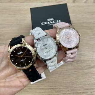 COACH MADDY SILICONE STRAP WATCH นาฬิกา หน้าปัด 34 MM สายเกลียวซิลิโคน มาพร้อมกล่องแบรนด์