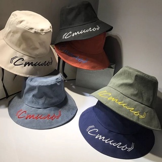 หมวกผ้าปีกกว้างD017บักเก็ตกันแดด พร้อมส่งBUCKET HAT