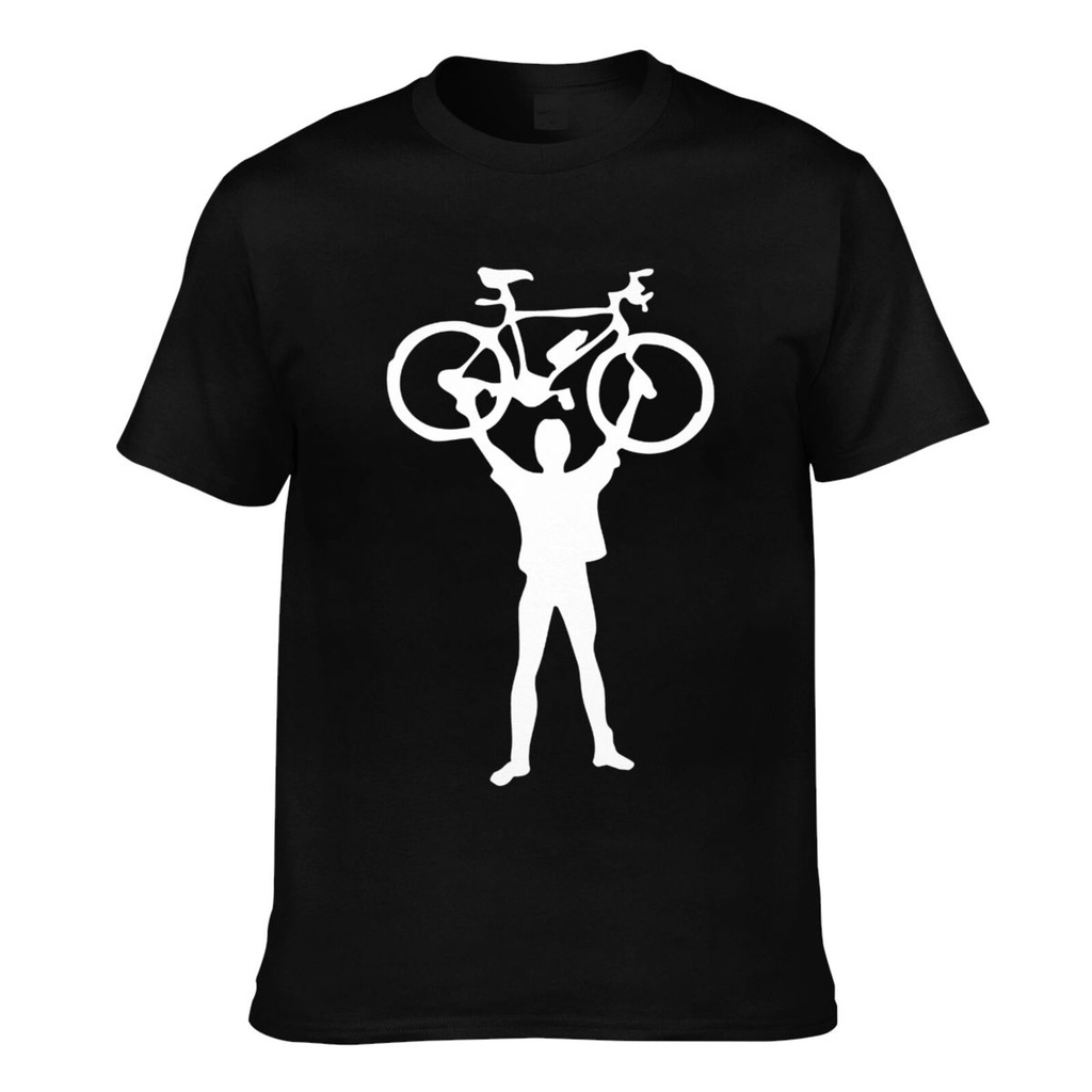 การออกแบบที่กําหนดเอง O-คอ Tee Mountain Biker การ์ตูนแฟชั่นบุรุษ Tshirt