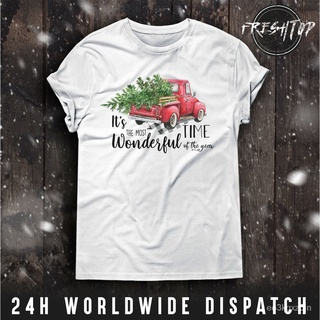 เสื้อยืดลำลองIts The Most Wonderful Time Of The Year T Shirt Merry Christmas Elf Home AloneS to4XL