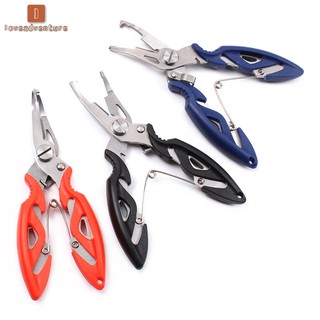 LV△ Stainless Steel Fishing Pliers Scissors Line Cutter Remove Hook Tackle Tool Kits Accessories Out