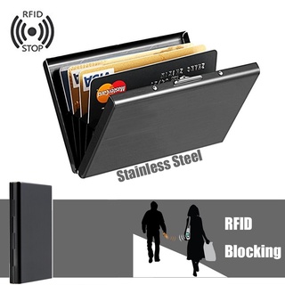 กล่องใส่บัตรเครดิต ID RFID แบบสเตนเลส สไตล์นักธุรกิจ