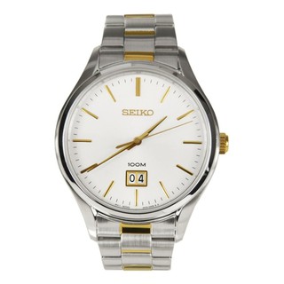 Seiko Neo Classic Stainless Steel MensWatch Silver/White StainlessStrap SUR025P1