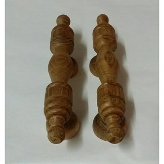 มือจับ กลึงไม้สัก ขนาดยาว 7.5 นิ้ว 2ชิ้น
