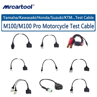 MRCARTOOL สายเคเบิลทดสอบแบตเตอรี่รถจักรยานยนต์ สําหรับ Vespa Piaggio Aprilia Honda Yamaha SUZUKI KYMCO 6P 3P 4P To 16Pin JDiag M100 Pro