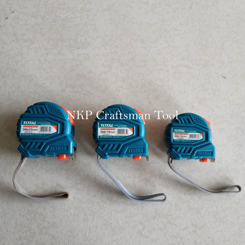 ตลับเมตร TOTAL มีให้เลือก 3 ขนาด 3M 19MM และ 5M 19MM และ 3M 19MM
