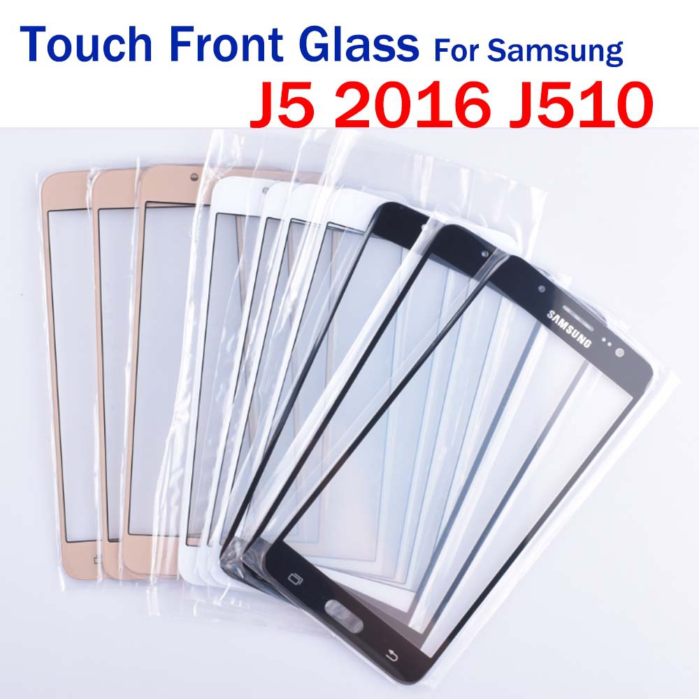 สําหรับ Samsung Galaxy J5 2016 J510 J510FN J510F J510G J510M หน้าจอสัมผัสแผงกระจกด้านหน้า TouchScree