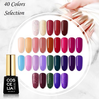 Coscelia เจลทาเล็บ ปราศจากแอลกอฮอล์ 40 สี (21-40) 8 มล.