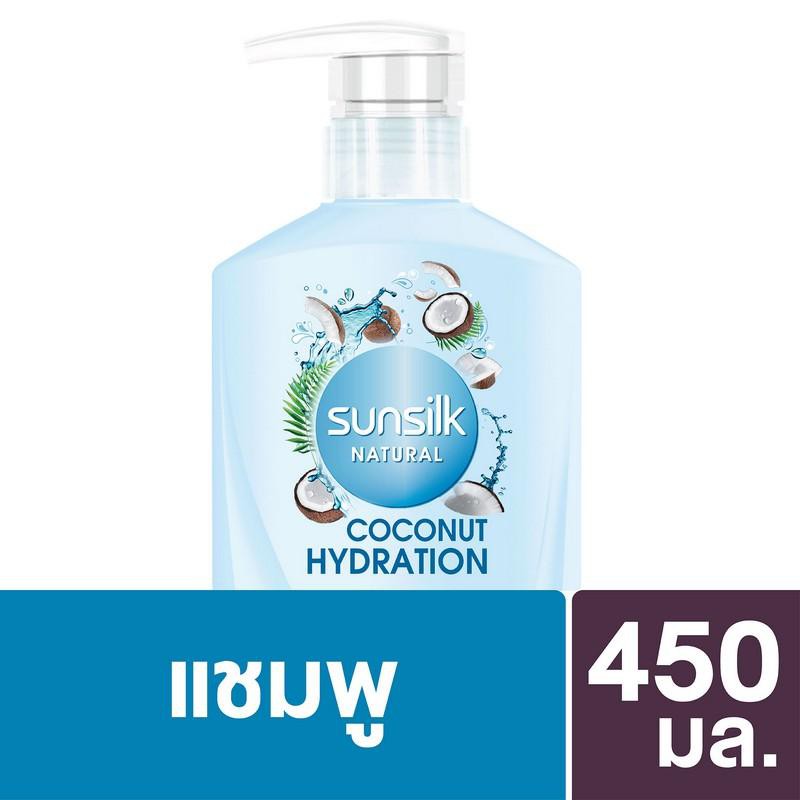 Sunsilk Natural Shampoo Coconut 450 ml ซันซิลแชมพูเนเชอรัลโคโคนัทไฮเดรชั่น 450มล.