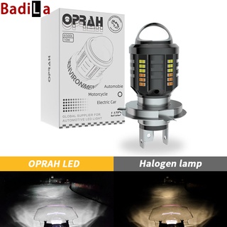 หลอดไฟตัดหมอก LED H6 BA20D H4 สองสี สีขาว เหลือง สําหรับรถจักรยานยนต์ DC12V-60V 1 ชิ้น