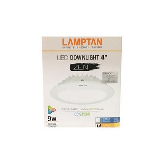 ดาวน์ไลท์ ZEN LED 9W WARMWHITE LAMPTAN ALUMINIUM WHITE 4" ROUND | LAMPTAN | LEDDOWNLIGHT 4"ZEN WW โคมไฟดาวน์ไลท์ ไฟเพดาน