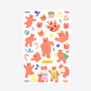 Jelly Bear Sticker - 31 Candy สติกเกอร์หมีจิ๋ว จาก Dailylike ลิขสิทธิ์แท้