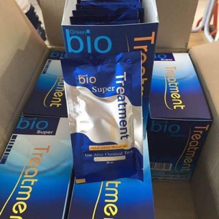 👩🏻‍🦰Bio Super Treatment ไบโอซุปเปอทรีทเมนท์ครีม(#ซองสีน้ำเงิน) 24ซอง✖️30 มล👩🏻‍🦰