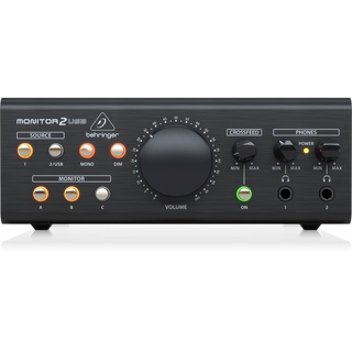 BEHRINGER MONITOR2USB High-End Speaker and Headphone Monitoring Controller with VCA Control and USB Audio Interface