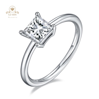 Moissanite เพชรโมอีส รูปทรงเพชรสี่เหลี่ยม  ต่างหู 0.5ct*2 แหวน 1.0ct*1