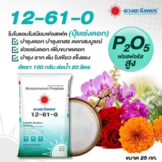 แม่ปุ๋ย 12-61-0 ช่วยบำรุงดอก เร่งตาดอก โมโนแอมโมเนียมฟอสเฟต บรรจุ300กรัม