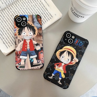 วันพีซ ลูฟี่เคส สำหรับ เคสไอโฟน 13 Pro max ปลอกซิลิโคนหนังแกะ เคสไอโฟน 12 XR 13 เคสโทรศัพท์ซิลิโคนนิ่ม เคสไอโฟน12 Pro XS เคสกันกระแทก เคสไอโฟน11Pro 12 ลูฟี่ เลเธอร์ เคสไอโฟน12Promax เคสซิลิโคนนิ่มขอบเหลี่ยม เคสไอโฟน13Pro XSmax Soft style