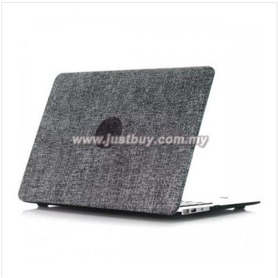 Macbook PRO Retina 13 นิ้ว A1502/A1425 Jeans Rubberized Hard Case - สีดํา