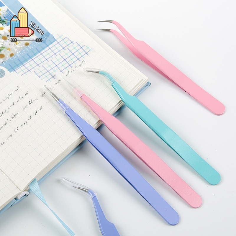 Yilan แหนบสเตนเลส สีแคนดี้ สําหรับสมุดภาพ