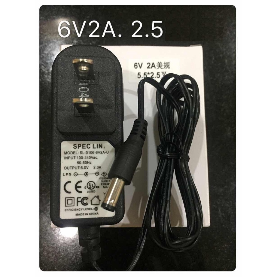 ส่งจากไทย 6V 2A Adapter อะแด๊ปเตอร์ หัว 2.5x5.5mm. พร้อมส่ง