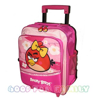 กระเป๋าล้อลากเด็ก 14 นิ้ว Angry Birds สีชมพู แองกรี้เบิร์ด รหัส bcktroagb013