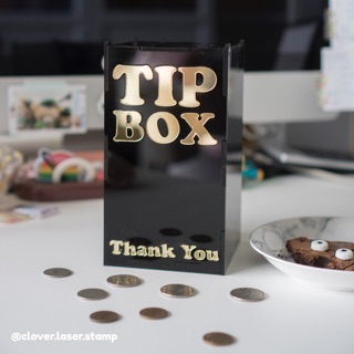 กล่อง Tip Box อะคริลิค by CloverCover.Craft