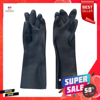 ถุงมือยาง STRONGMAN ใหญ่พิเศษ ดำRUBBER GLOVES STRONGMAN 14" XL BLACK