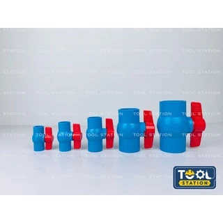 บอลวาล์วพีวีซี PVC อย่างดี เนื้อหนา รับแรงดันได้ถึง 150 psi สินค้าขายดี บอลวาล์ว PVC SAZA ขนาด 1 1/2 และ 2 นิ้ว