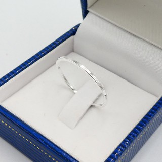 แหวนนิ้วก้อย ลวดสี่เหลี่ยม1มิล / เงินแท้92.5% เรียบๆ แฟชั่น …